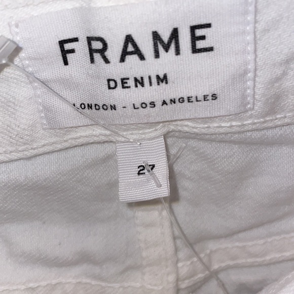Frame London Los Angelos White Denim Mini Skirt - Picture 4 of 7